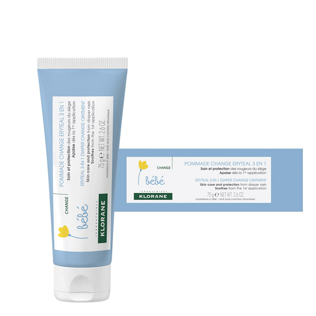 kloranebabyerytealointmentchangesdiapers75gr Klorane Bebé Eryteal Pomada para el cambio de pañal 75gr - Image 1