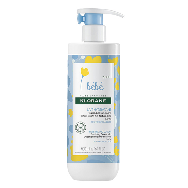 kloranebabymilkmoisturizer500ml Bottle of Klorane Baby Moisturizing Lotion by Klorane, a body milk indicated for moisturizing and protecting baby skin.