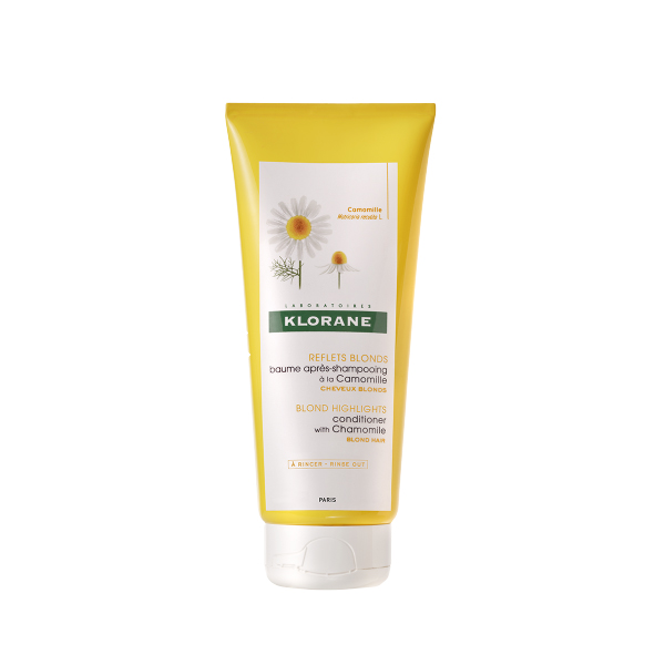 kloranecamomilebalm200ml Bottle of Klorane Blond Highlights Conditioner with Chamomile by Klorane, a hair balm indicated for brightening blond hair.