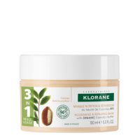 Jar  of  Klorane  Nourishing  and  Repairing  Mask  with  Organic  Cupuacu  Butter  by  Klorane,  a  mask  indicated  for  repairing  dry  damaged  hair.