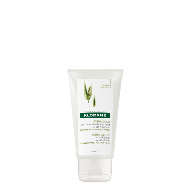 kloraneoatmilkbalm50ml Tube of Klorane Oat Milk Ultra-Gentle Conditioner by Klorane, a capillary balm indicated for moisturizing and detangling hair.