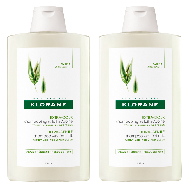 kloraneoatshampoo2x400ml Klorane Leche de Avena Champú Extra Suave 2x400ml - Image 1