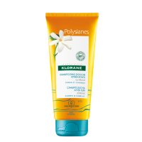 Bottle  of  Klorane  Polysianes  Post-Solar  Hair  and  Body  Gel  by  Klorane,  a  shower  gel  indicated  for  cleansing  and  nourishing.