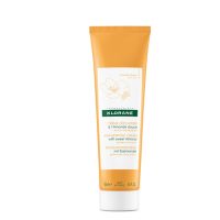 Tube  of  Klorane  Sweet  Almond  Shaving  Cream  by  Klorane,  a  depilatory  cream  indicated  for  removing  hair  from  sensitive  skin.