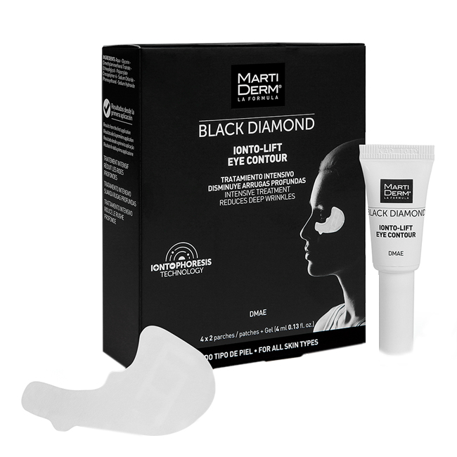 martidermblackdiamondiontolifteyepatchesplusanti-agingeyegel2x4unidplus4ml Martiderm Black Diamond Ionto Lift Eye Patches + Gel Anti-Idade Olhos 2x4unid + 4ml - Image 1