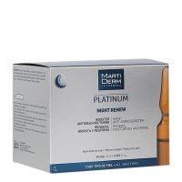 Box  of  Martiderm  Platinum  Night  Renew  Anti-Age  Ampoules  by  Martiderm,  an  ampoule  indicated  for  hydrating  and  firming  the  skin.
