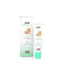 Tube  of  Nutraisdin  Repairing  Perioral  Balm  by  ISDIN,  a  cream  indicated  for  repairing  skin  irritations  on  the  baby  nose  and  mouth.