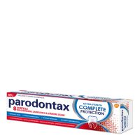 Tube  of  Parodontax  Complete  Protection  Toothpaste  by  Parodontax,  a  toothpaste  indicated  for  sensitive  gums  and  oral  hygiene.