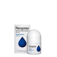 Bottle  of  Perspirex  Strong  Antiperspirant  Roll-On  by  Perspirex,  a  roll-on  indicated  for  regulating  excessive  underarm  sweat.