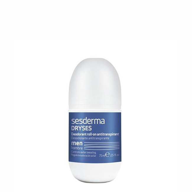 sesdermadrysesmentripleactiondeodorant75ml Bottle of Sesderma Dryses Men Triple Action Deodorant by Sesderma, a roll-on indicated for perspiration and body odor control.