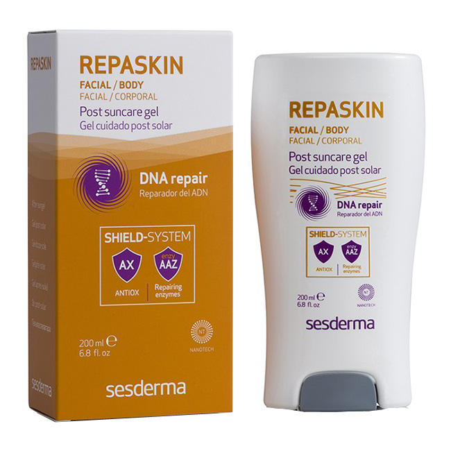 sesdermarepaskinpost-solargeldnarepair200ml Sesderma Repaskin. Gel reparador del ADN para después del sol 200 ml - Image 1