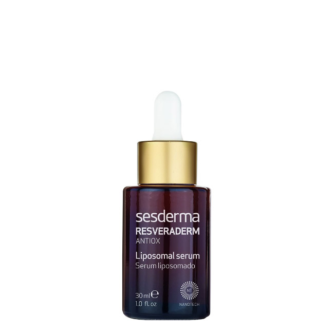 sesdermaresveradermliposomalserum30ml Bottle of Sesderma Resveraderm Liposomal Serum by Sesderma, a serum indicated for preventing skin aging and stimulating collagen.