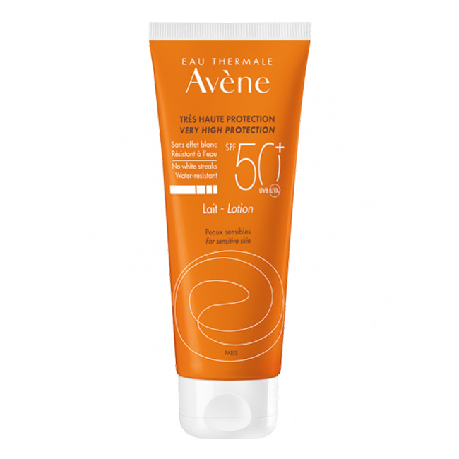 solaravnespf50plusmilk250ml Bottle of Avène Sun Care Milk SPF50