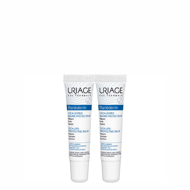 uriagebariedermduocica-lip Box of Uriage Bariéderm Duo Cica-Lip by Uriage, a lip balm indicated for repairing and soothing dry or chapped lips.