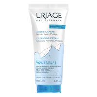 Bottle  of  Uriage  Cleansing  Cream  by  Uriage,  a  cleansing  cream  indicated  for  nourishing  and  moisturizing  face,  body  and  hair.