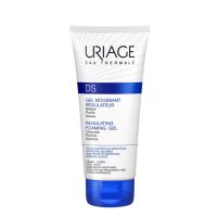 Bottle  of  Uriage  DS  Regulating  Foaming  Gel  by  Uriage,  a  cleansing  gel  indicated  for  scalp  and  skin  with  seborrheic  dermatitis.