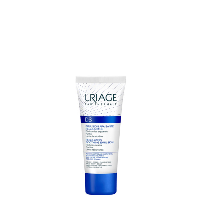 uriagedsemulsion40ml Bottle of Uriage DS Emulsion by Uriage, an emulsion texture indicated for skin irritation, redness and seborrheic dermatitis.