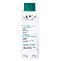 Bottle  of  Uriage  Thermal  Micellar  Water  Combination  to  Oily  Skin  by  Uriage,  a  micellar  solution  indicated  for  mattifying  oily  skin.