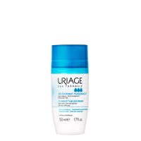 Product  container  of  Uriage  Power  3  Anti-Perspirant  Deodorant  by  Uriage,  a  deodorant  indicated  for  controlling  excessive  perspiration.