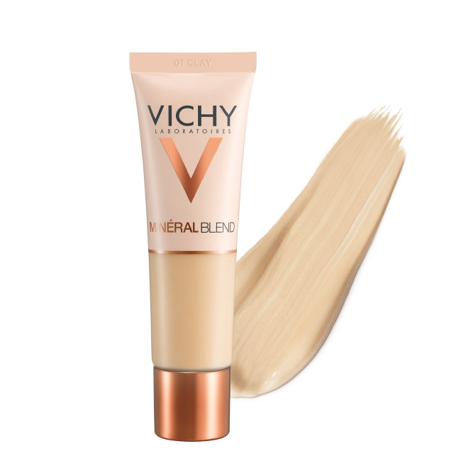 vichymineralblendfondteintmoisturizingcolor01clay30ml Vichy Mineral Blend Fond Teint Base Hidratante Cor 01 Clay 30ml - Image 1