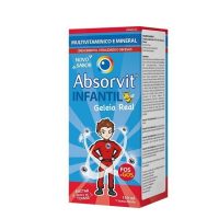 Bottle  of  Absorvit  Kids  Royal  Jelly  Syrup  by  Absorvit,  a  syrup  indicated  for  immune  system  strengthening  and  vitality.