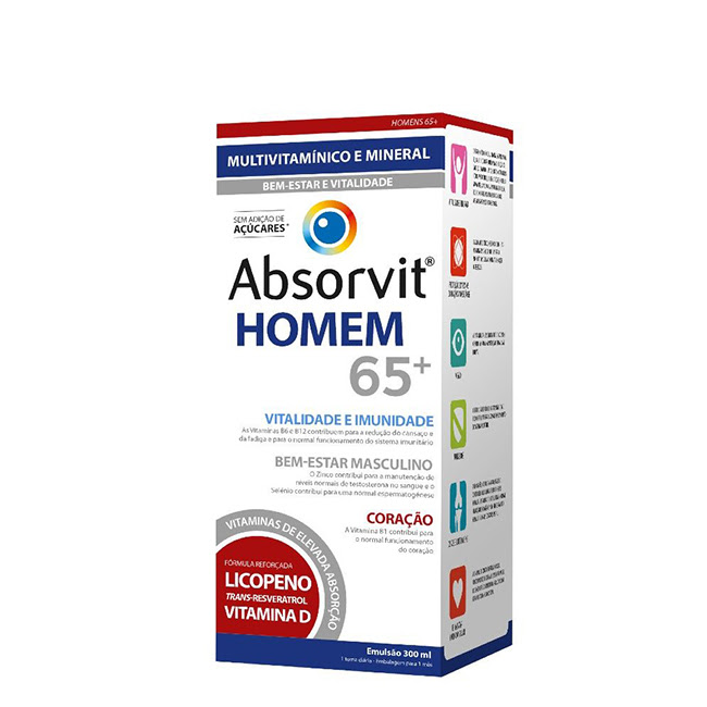 AbsorvitMan65+Emulsion300ml Bottle of Absorvit Man 65