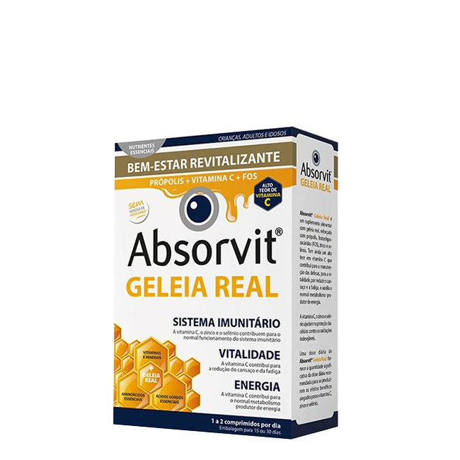 AbsorvitRoyalJellyTabletsx30 Absorvit Geleia Real Comprimidos x30 - Image 1