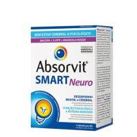 Product  container  of  Absorvit  Smart  Neuro  by  Absorvit,  a  capsule  supplement  indicated  for  cognitive  faculties  and  memory.
