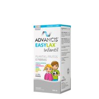 Bottle  of  Advancis  Easylax  Children  Syrup  by  Advancis,  a  syrup  indicated  for  regulating  intestinal  transit  in  children.