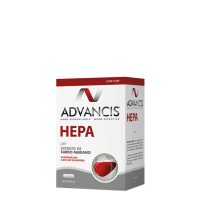 Box  of  Advancis  Hepa  Capsules  by  Advancis,  a  capsule  supplement  indicated  for  promoting  normal  liver  function.