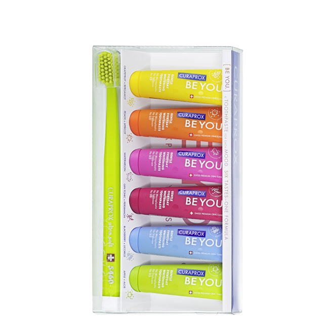 CuraproxBeYouToothpaste+Toothbrush Box of Curaprox Be You Toothpaste