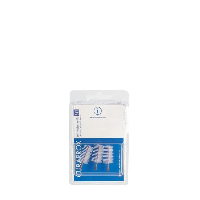 CuraproxCPSImplant512InterdentalBrushRefill3un Curaprox CPS Implant 512 Recambios Cepillo Interdental 3un - Image 1