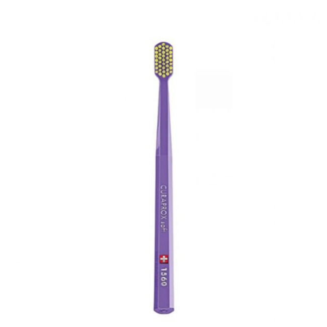 CuraproxCS1560SoftToothbrush Product container of Curaprox CS 1560 Soft Toothbrush by Curaprox, a toothbrush indicated for sensitive teeth and gums.