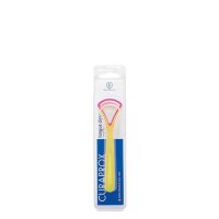 Product  container  of  Curaprox  CTS  203  Duo  Tongue  Cleaner  by  Curaprox,  a  scraper  indicated  for  removing  tongue  plaque  and  bad  breath.