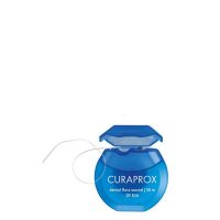 Product  container  of  Curaprox  DF  834  Mint  Dental  Floss  -  50  m  by  Curaprox,  a  dental  floss  indicated  for  interdental  cleaning.