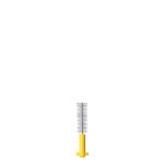 a brush indicated for cleaning tight interdental spaces.