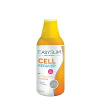 Bottle  of  Easyslim  Cell  Reducer  Anti-Cellulite  Solution  by  Easyslim,  a  liquid  supplement  indicated  for  orange  peel  skin.