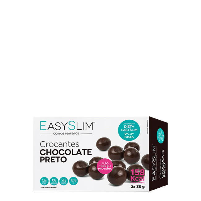 EasyslimDarkChocolateCrunchies2x35g Easyslim Crocantes Chocolate Preto 2x35g - Image 1