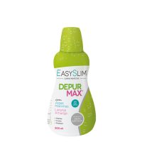 Bottle  of  Easyslim  Depur  Max  Liquid  Retention  Solution  by  Easyslim,  a  liquid  supplement  indicated  for  fluid  retention.