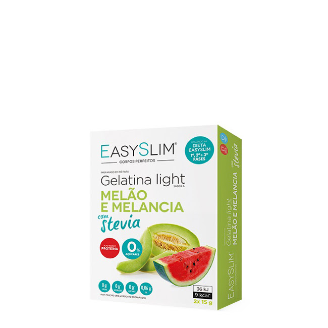 EasyslimLightMelon/WatermelonJellywithSteviaSachets2x15g Easyslim Light Melon/Watermelon Jelly with Stevia Sachets 2x15g