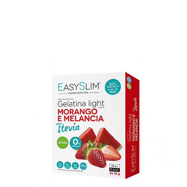 EasyslimLightStrawberry/WatermelonJellywithSteviaSachets2x15g Easyslim Light Strawberry/Watermelon Jelly with Stevia Sachets 2x15g