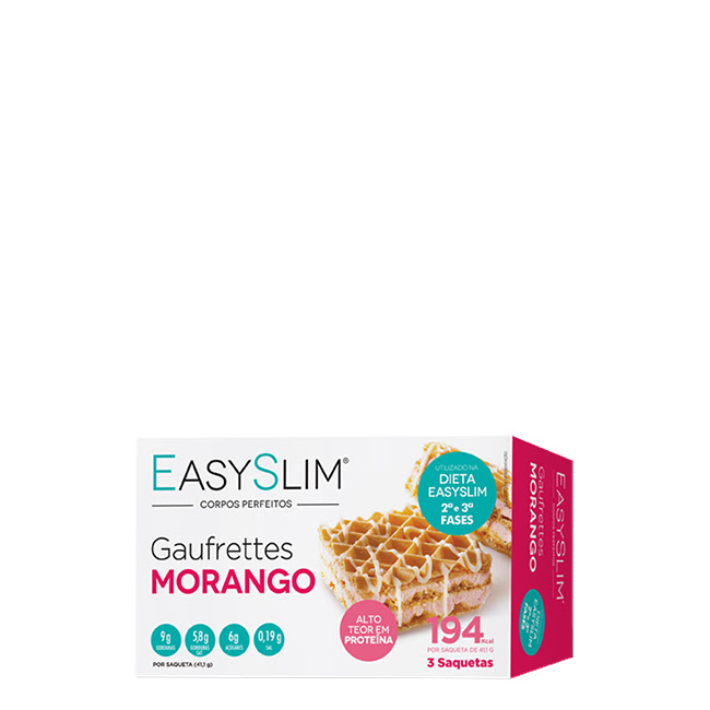 EasyslimStrawberryWafers3x41g Easyslim Gaufrettes Morango 3x41g - Image 1