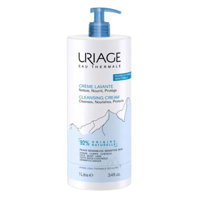 Uriage-Creme-Lavante-1000ml Bottle of Uriage Cleansing Cream by Uriage, a gentle cleansing cream indicated for face, body and hair hygiene.