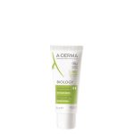 Tube of A-Derma Biology Dermatological Rich Cream, a rich cream indicated for moisturizing dry and sensitive skin.