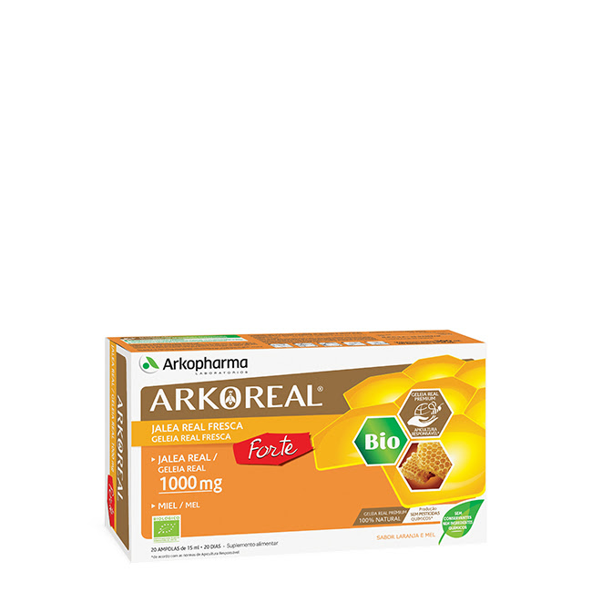 ArkoroyalStrongRoyalJelly1000mgAmpoulesx20 Arkoreal Geleia Real Forte 1000 mg Ampolas x20 - Image 1