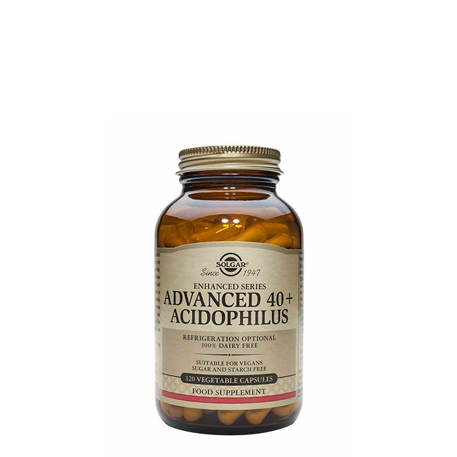 SolgarAdvanced40AcidophilusVegetableCapsulesx120 ソルガーアドバンスド40+アシドフィルスベジタブルカプセル x120 - 画像 (1)