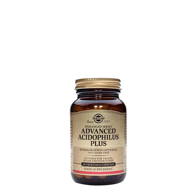 SolgarAdvancedAcidophilusPlusVegetableCapsulesx60 Solgar Advanced Acidophilus Plus Cápsulas Vegetales x60 - Image 1