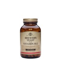 Bottle  of  Solgar  Brewers  Yeast  with  Vitamin  B12  by  Solgar,  a  tablet  indicated  for  boosting  the  immune  system.
