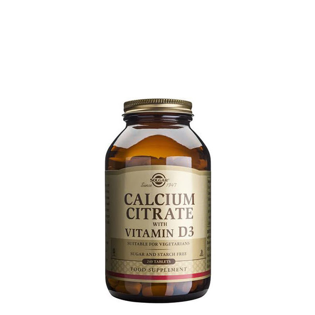 SolgarCalciumCitratewithVitaminD3Tabletsx240 Solgar Citrato de Cálcio + Vitamina D3 Comprimidos x240 - Image 1