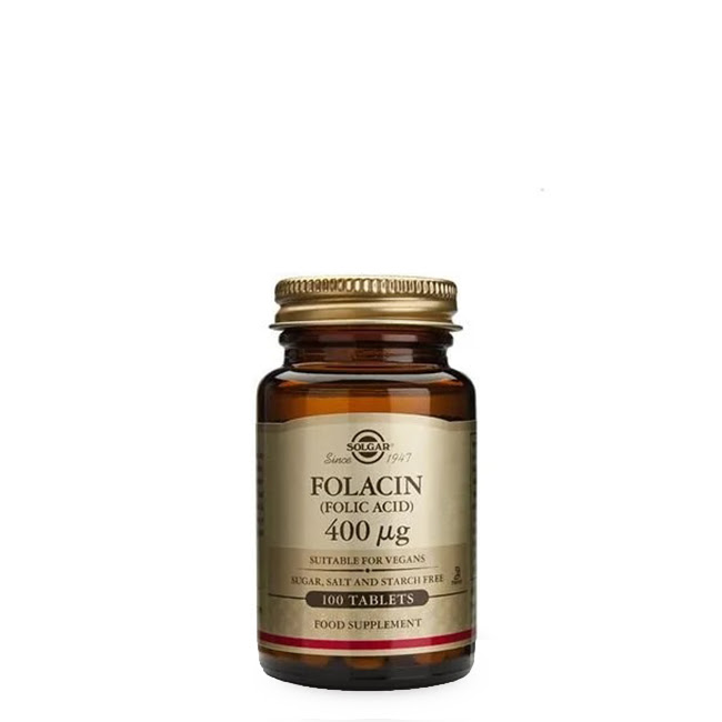 SolgarFolacinFolicAcid400mcgTabletsx100 Solgar Folacin Ácido Fólico 400mcg 100 Comprimidos - Image 1